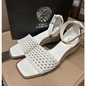Vince Camuto Adjstble Espadrille Wedge Sandals-Bretandi-Coconut Cream-9W-A591306